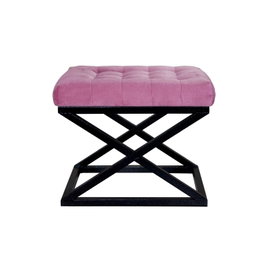 Atelier Del Sofa Pouf Black, Fuchsia 50x42x40 cm